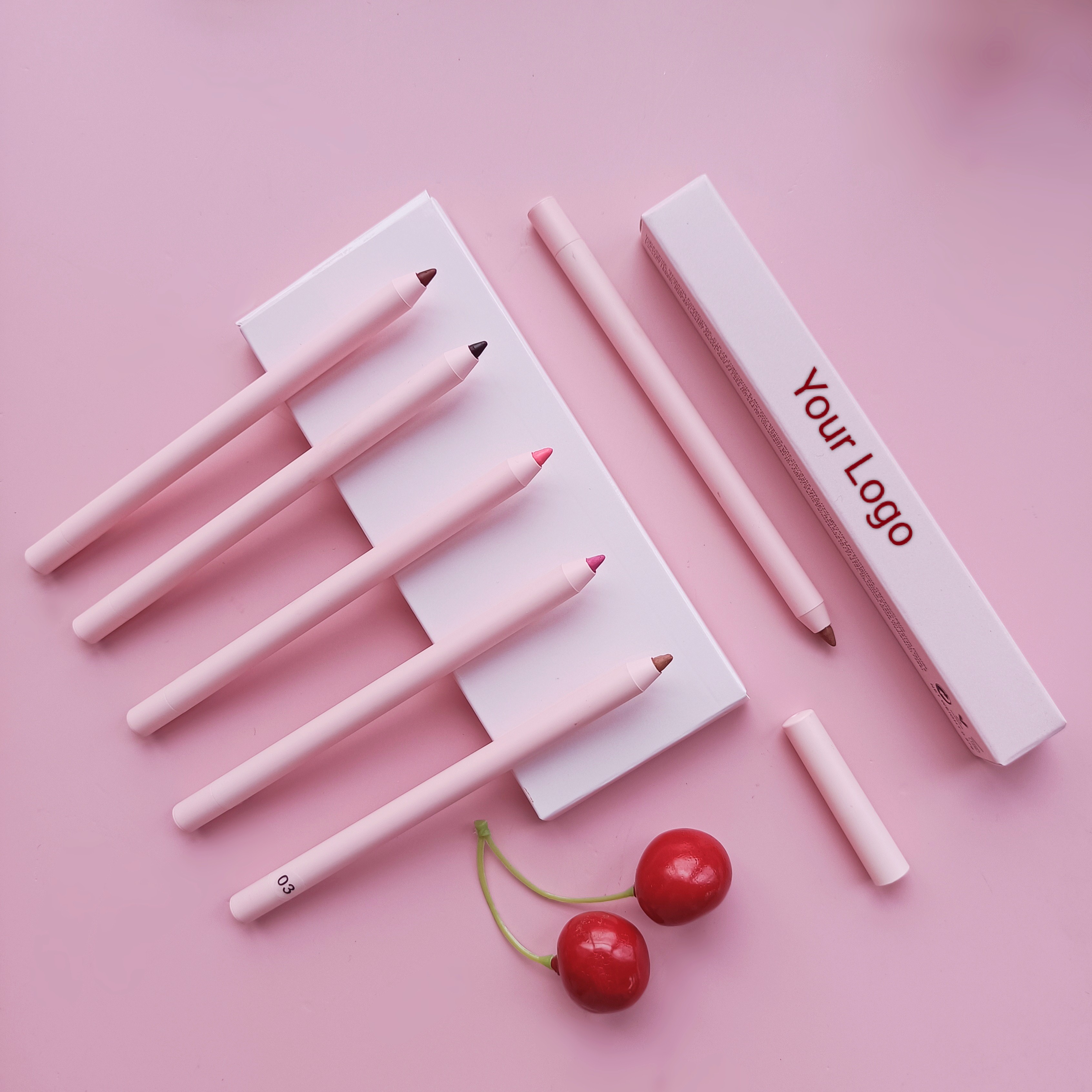 Custom Logo Twist up Vegan Creamy Lip Liner Brown Lip Liners Waterproof Long Lasting Lipliner Pencil Vendor Private Label