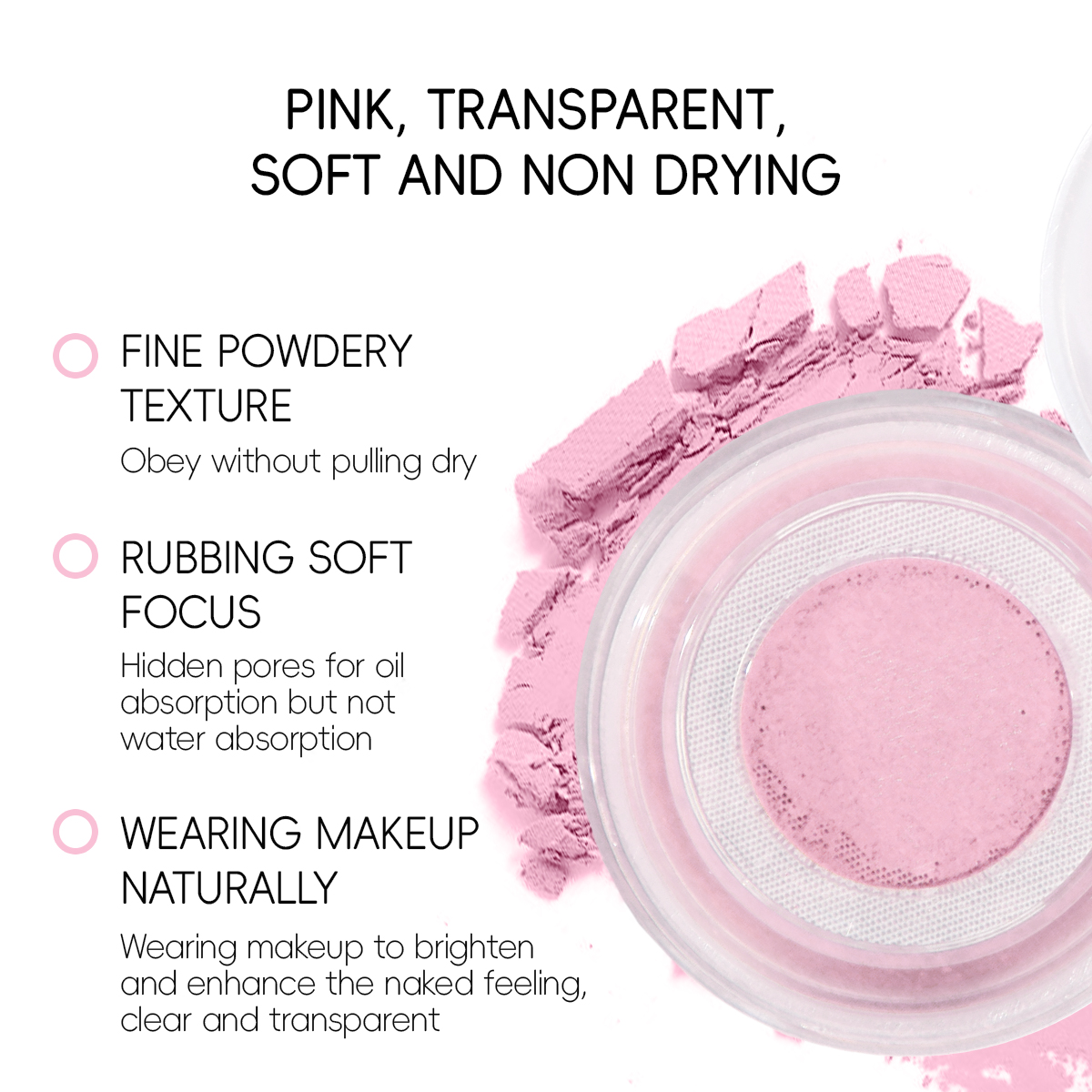 MAFFICK Lightweight Long-Lasting Makeup Setting Powder with Shine Control and Smooth Soft Focus Finish