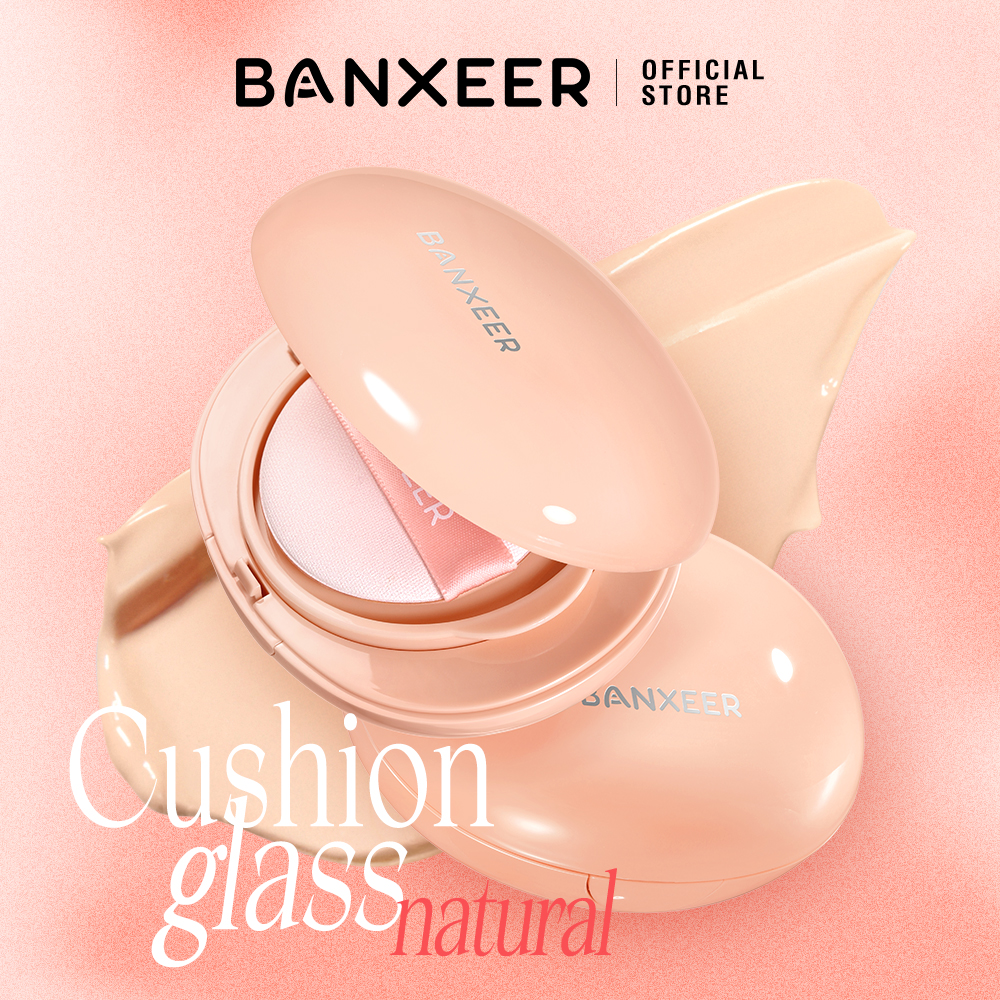BANXEER Cushion Foundation Waterproof Long-Lasting Full Coverage Natural Matte Makeup Cosmetics Cushion Foundation