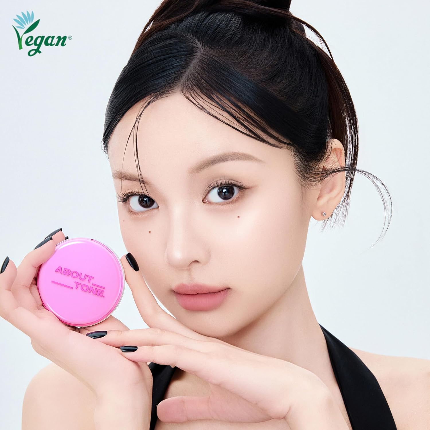 TONE Brighten Glow Powder Pact Shining Tone-Up Pressed Powder Compact Blur Finish Face Makeup Setting Finishing Transparent