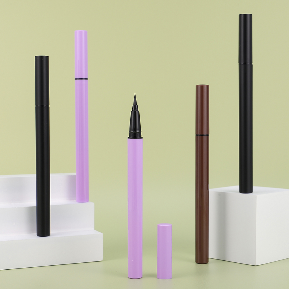 PM-20r Custom Loqo Dark Black Long Wear Waterproof Sweat-proof Vegan Matte Liquid Eyeliner Pen Eye Liner Pencil