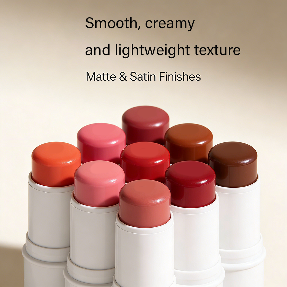 Custom Logo 3in1 Blush Stick Cheeks &amp; Eyes &amp; Lips Cream Blusher Korean Makeup Rubor Waterproof Long-lasting Maquillaje Por Mayor
