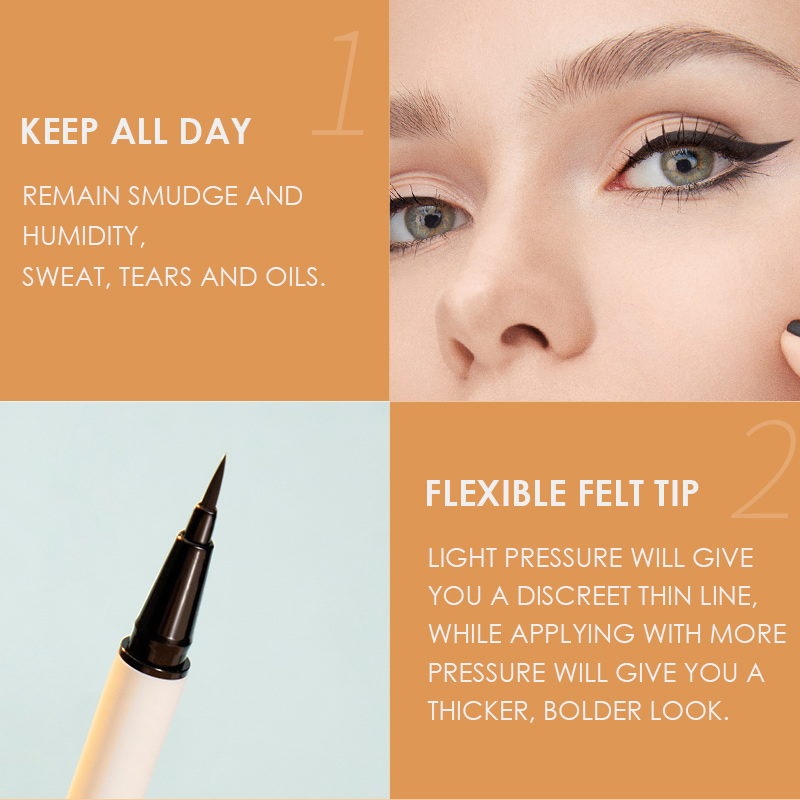 Duoduo DFA91 Fashion Private Label Eye Make up Black Long Lasting Waterproof Liquid Eyeliner