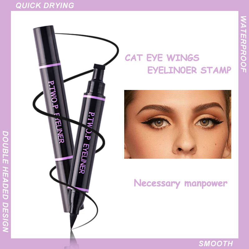 P.TWO.P 2 Pcs/Lot Eye Cosmetics Waterproof Long-lasting Quick-drying Liquid Silky Smooth Beauty Makeup Soft Eyeliner