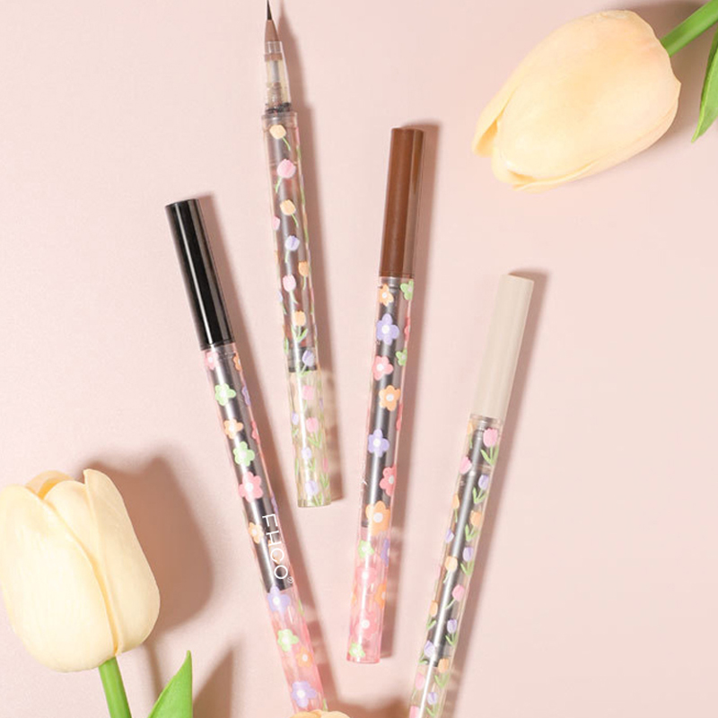 Custom Korean Makeup Lasting Waterproof 4 Color Eyeliner Stamp Private Label Glitter Matte Aegyo Sal Eye Liner Pencil
