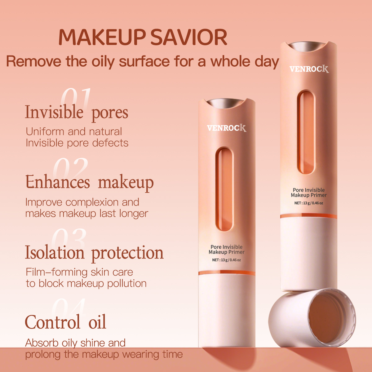 OEM ODM Pore Minimizer Makeup Primer Oil Control Invisible Pores Face Base Primer Long Lasting Smooth Skin Isolation Makeup Base