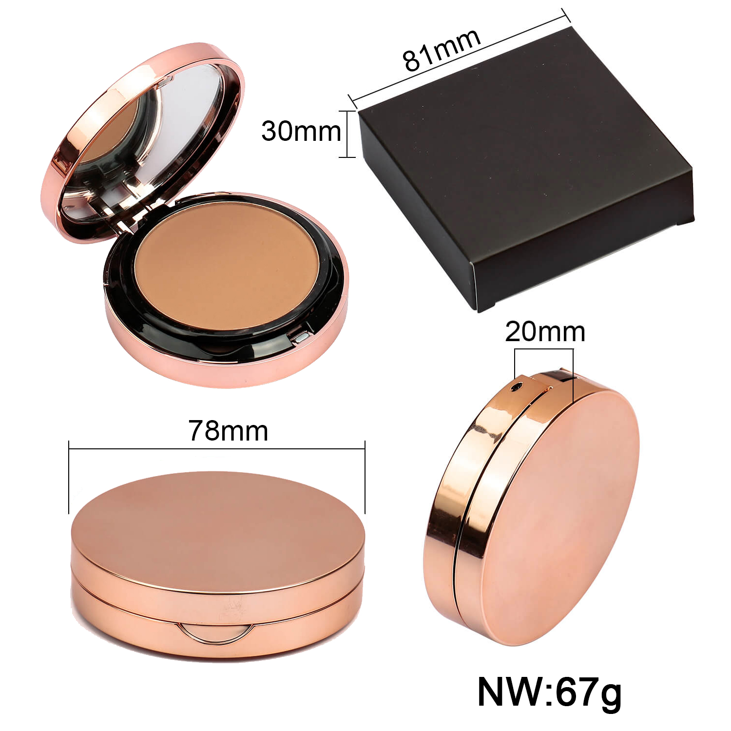 Available in 8 Colors Setting Face Powder Custom logo Pressed Compact Powder Private Label