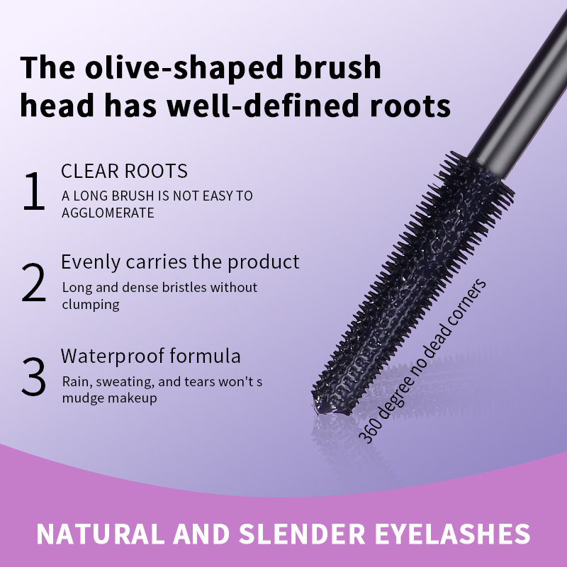 Private Label Custom logo Easy Makeup Removal Waterproof Extra Volume Long Lasting Eyelash Tubing Mascara