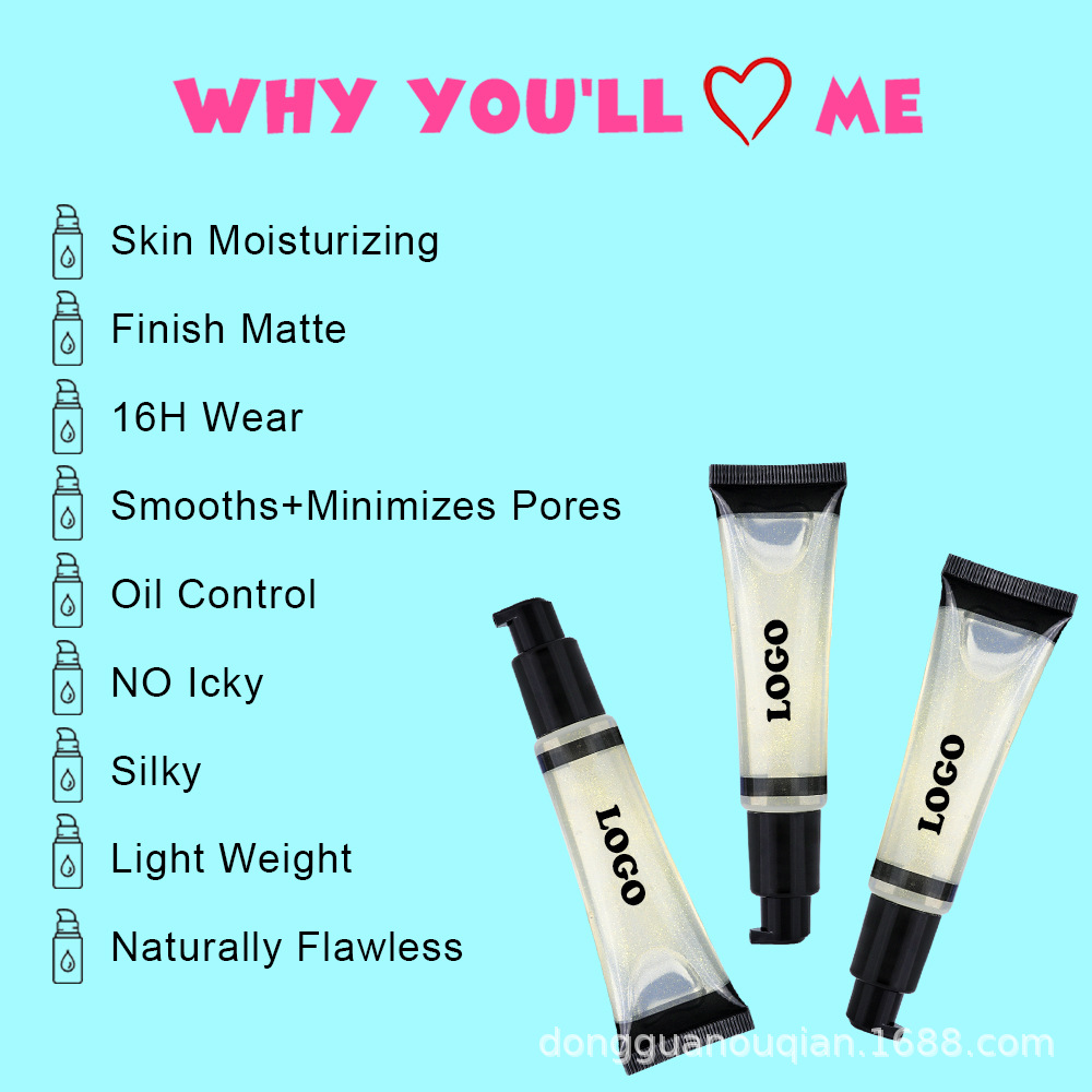 Private Label Liquid Moisturizer Maquillage Facial Hydrating Base Makeup Face Primer Paint with Customization