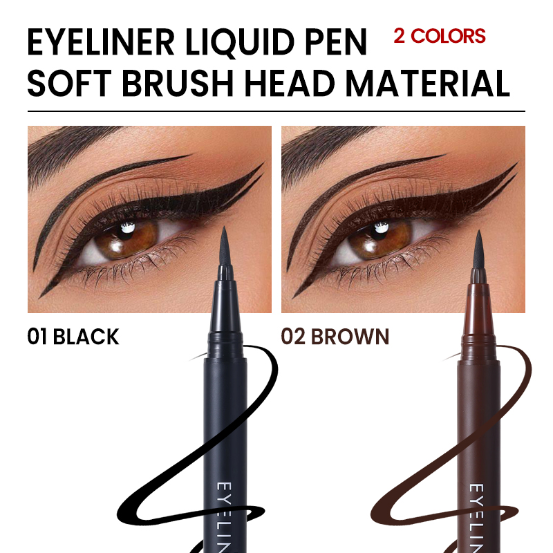 Wholesale Private Label Smooth Soft Waterproof Eye Gel Eyeliner Pen Natural Color Vegan Liquid Eyeliner Not Easy to Smudge