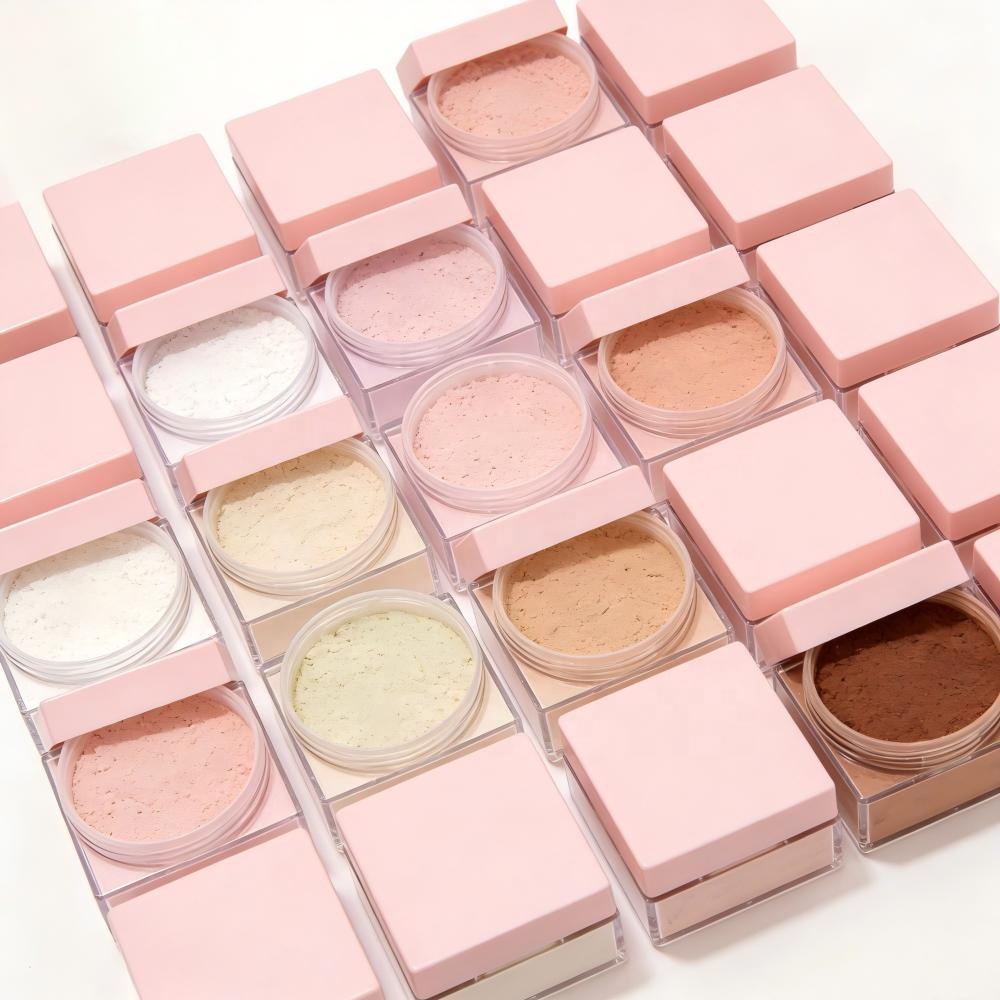 Make Your Own Mineral Powder Green Banana Powder Pink Makeup Setting Powder Private Label Face Translucent Loose Setting Powder