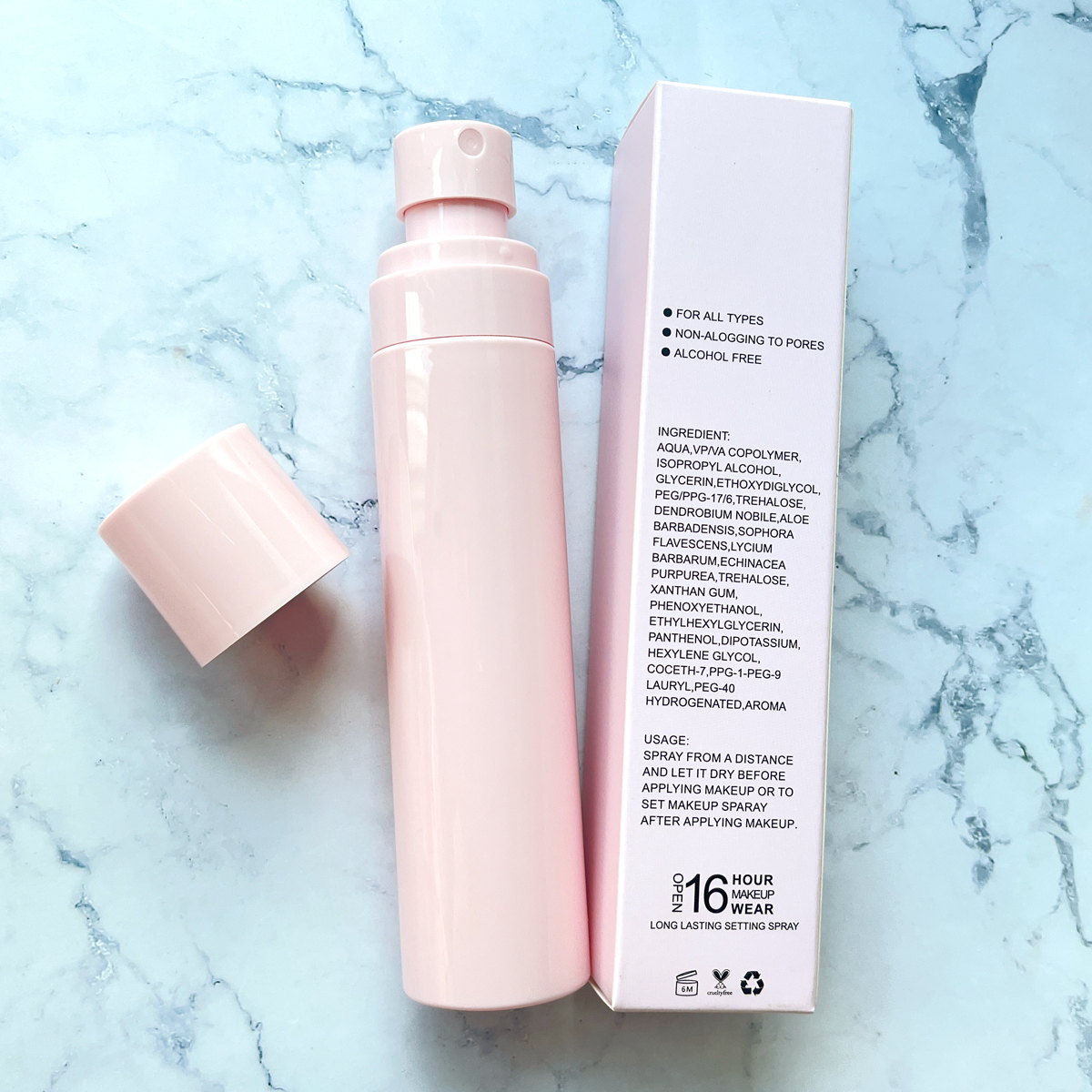 Custom Your logo Setting Spray Vegan Make up Oil Control Setting Spray Mist Private Label Waterproof Setting Spray