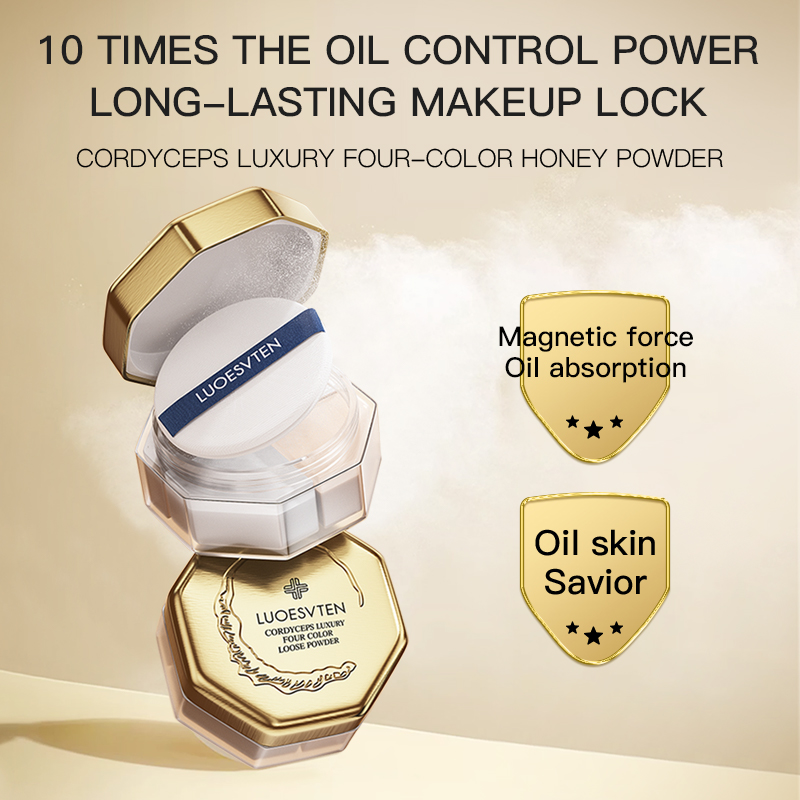 Private Label Softening Fine Lines and Hiding Pores Matte Finishing Makeup Loose Setting Powder Cosmetics Includes Velour Puff