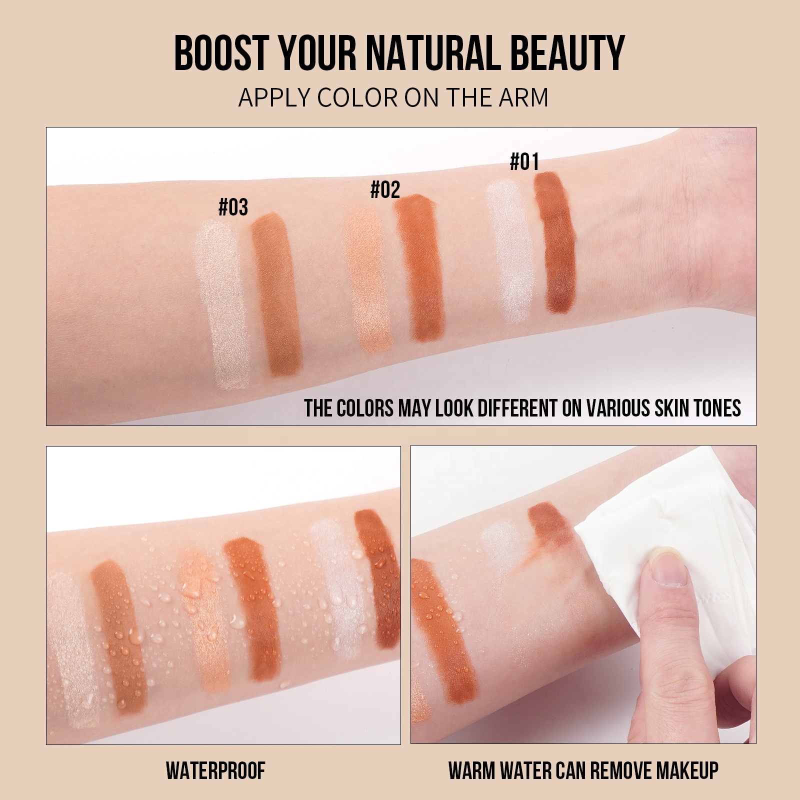 Vegan Long-lasting Waterproof Double Head Design Contour Stick Bronzer/Highlighter Sweat Proof Transfer Resistant Custom Logo