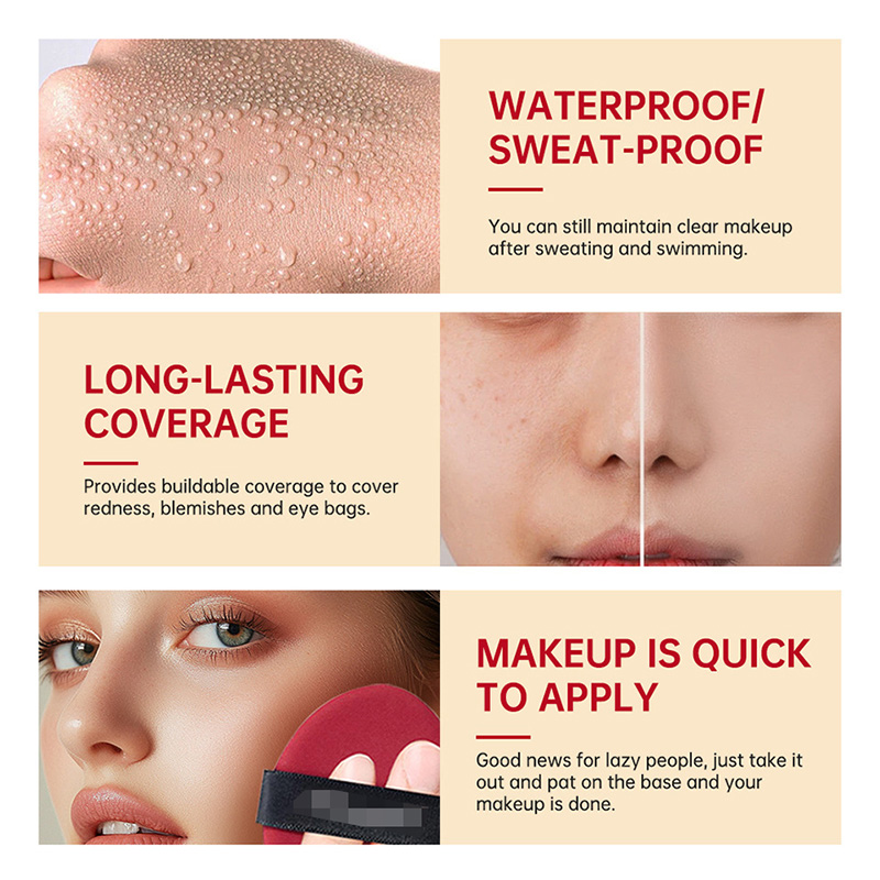 Korea Brand Wholesale Quality TIR TIR Mask Fit Foundation Shield Full Enriched Coverage Waterproof Beauty Makeup OEM Red Cushion