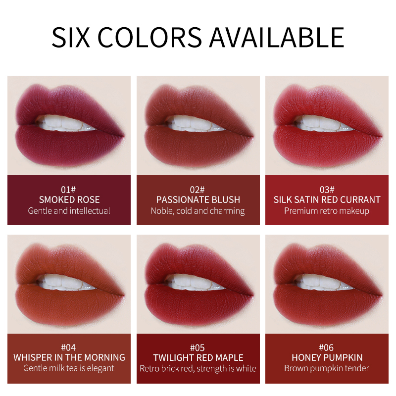 High Quality 2-in-1 Liquid Lip Gloss Waterproof Long-lasting Non-stick Cup Lip Glaze Lipstick Raincoat