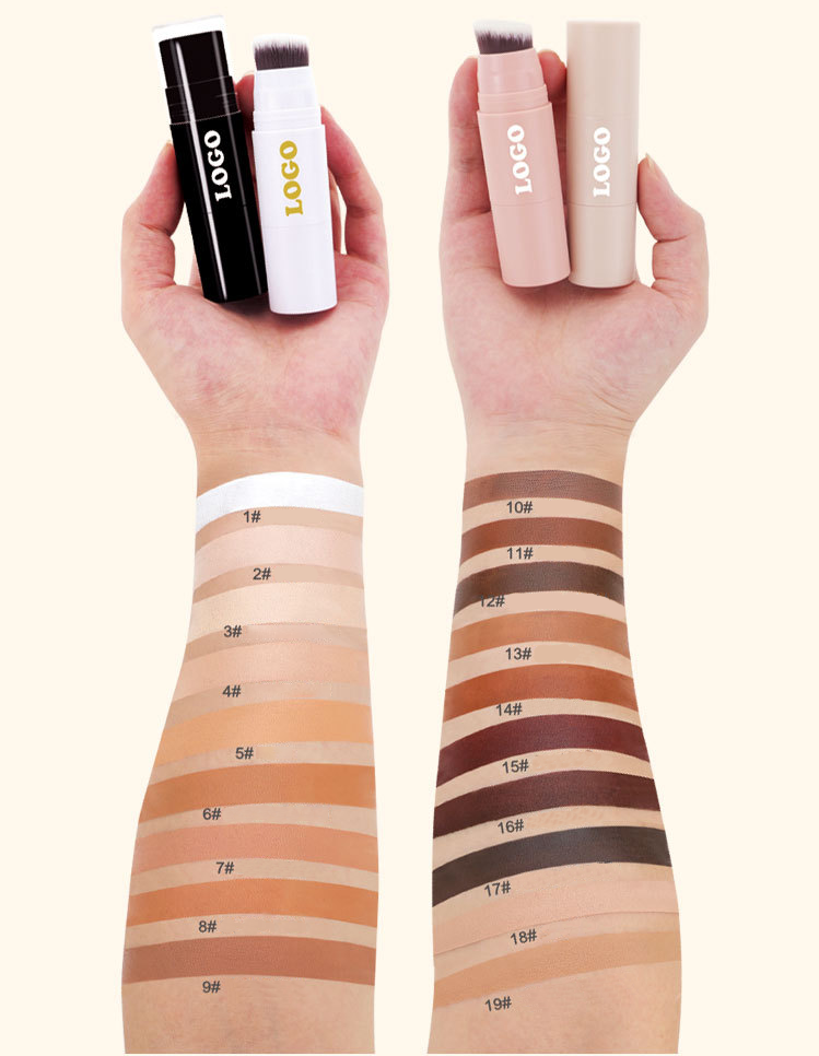 Waterproof Matte Private Label Cream Bronzer Full Coverage Concealer Foundation Stick Contour Stick for Black Skin Tint Makeup