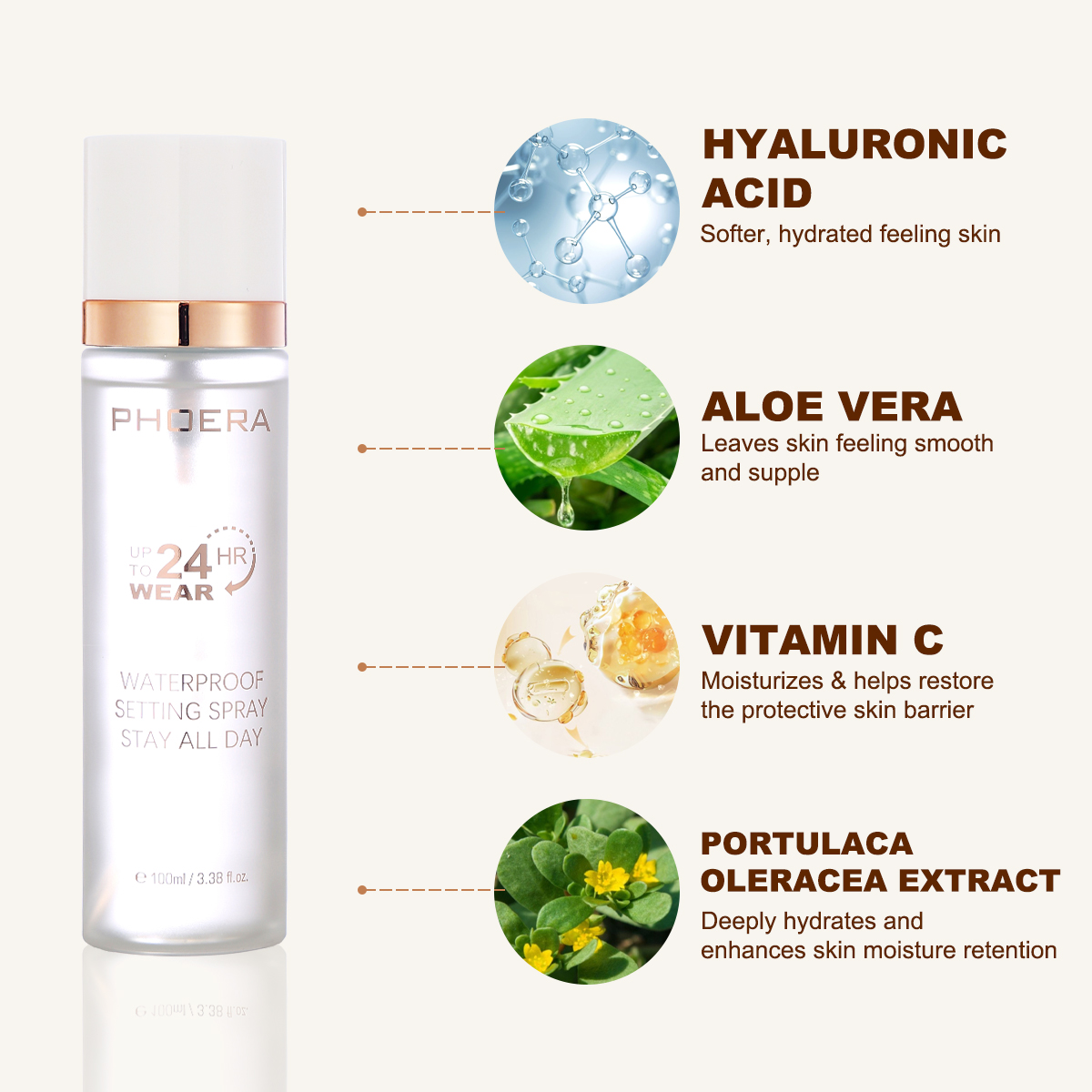 PHOERA Makeup Setting Spray Application
