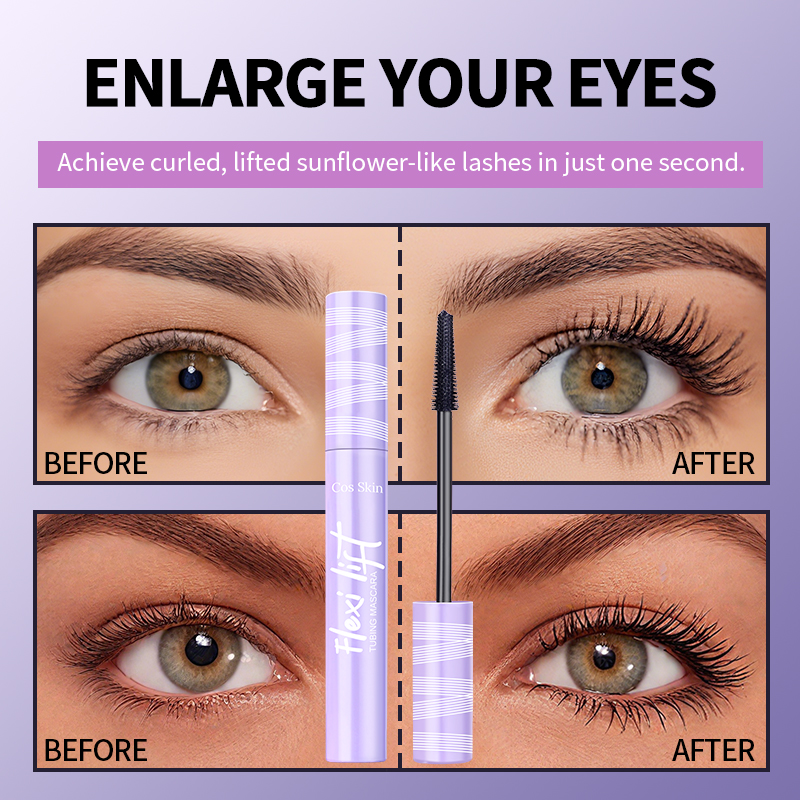 Private Label Custom logo Easy Makeup Removal Waterproof Extra Volume Long Lasting Eyelash Tubing Mascara