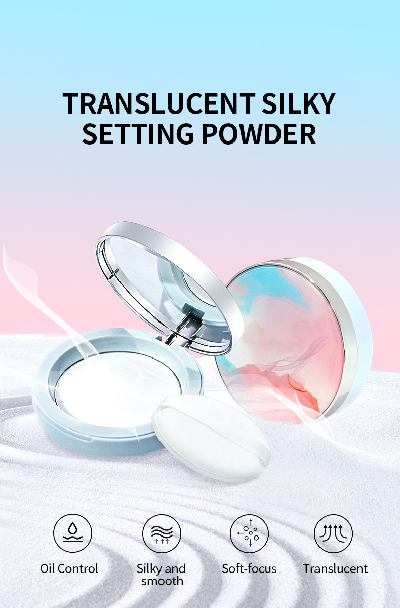 Hot-Selling Translucent Silky Lightening Setting Powder Oil Control Mineral Super Fine Transparent Color Powder