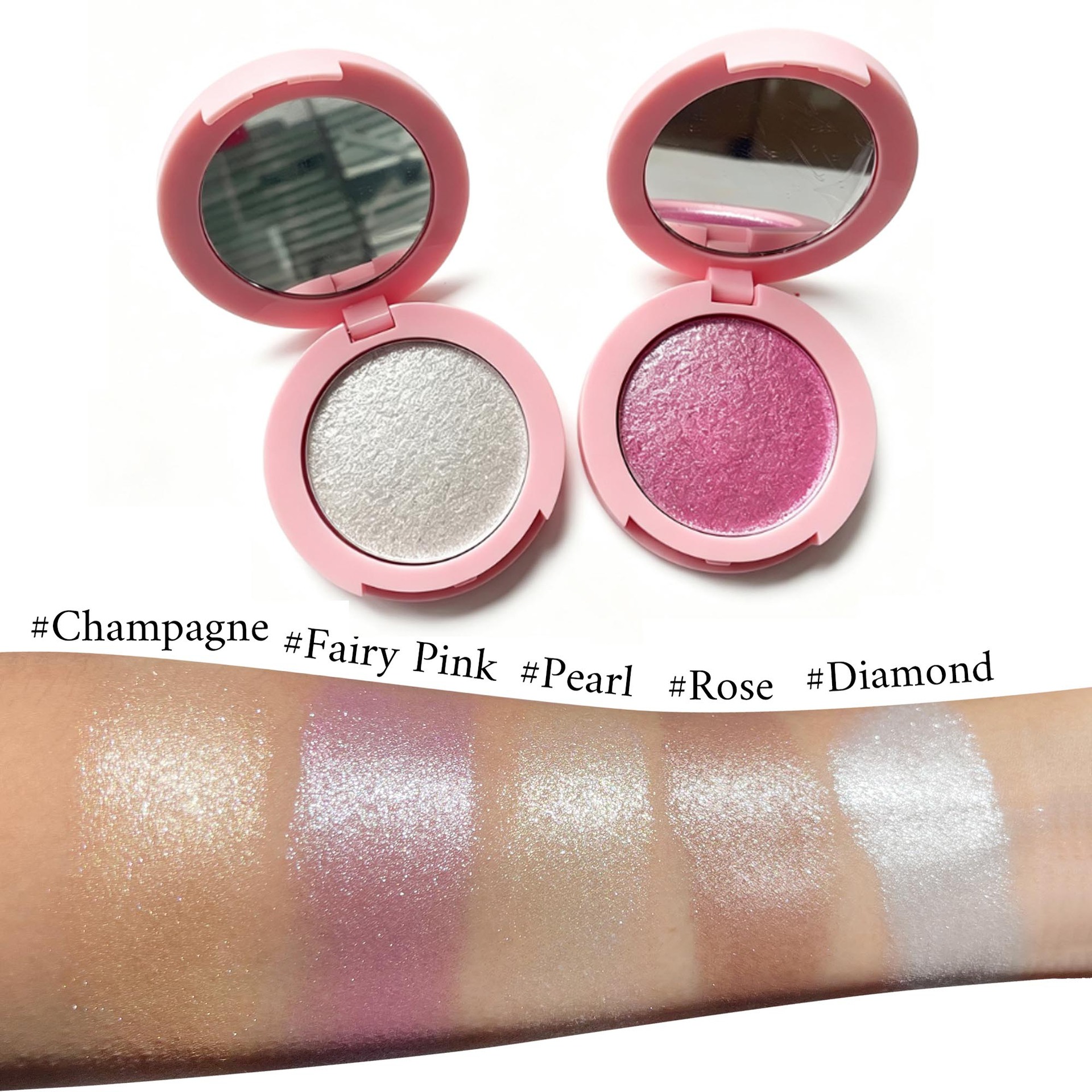 Waterproof Highlighter Powder Mineral Brightening Long Lasting Shimmer Glitter Daily Use Face Makeup Highlight Powder
