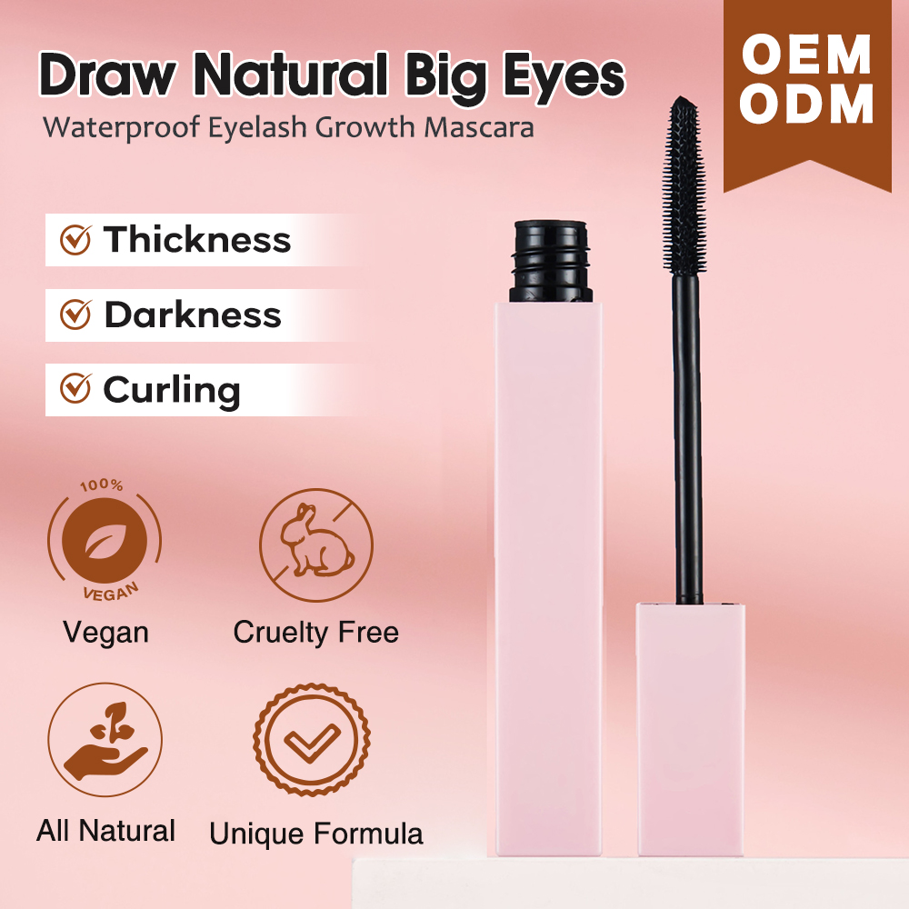 Organic biotin peptide bulk Korean vegetarian oil-free fiber eyelash growth serum volume customized adjustable mascara
