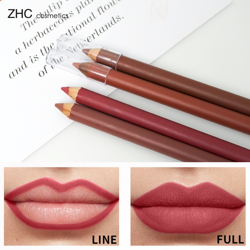 CC1414 High Pigment Soft Cream Matte Nude Wooden Lip Liner New Arrival Mineral Pencil with Private Label
