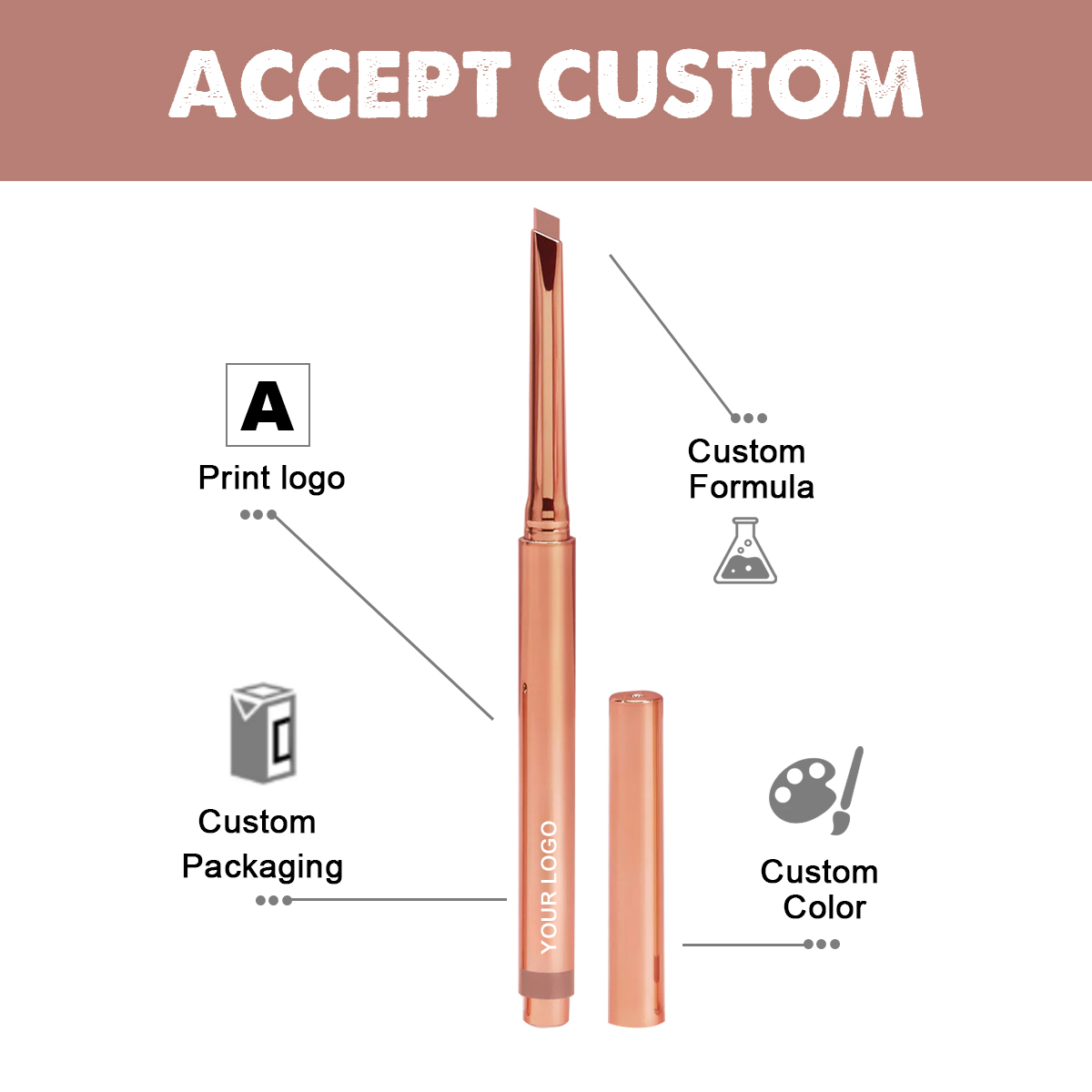 4 Colors Matt Custom Lip Crayon Private Label Long Lasting Lip Liner And Lipstick Waterproof Lip Liner Pencil