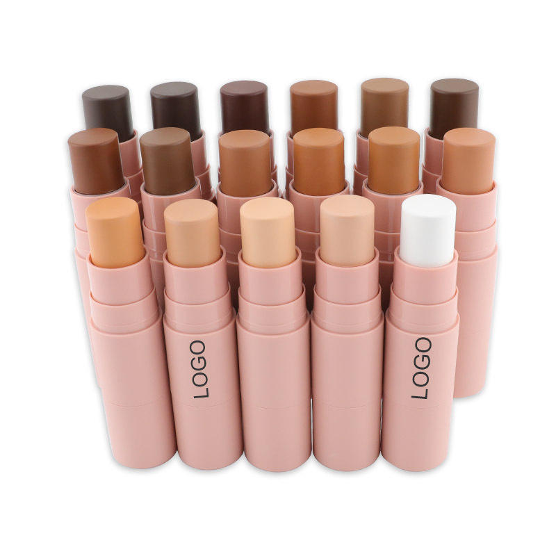 Private Label Makeup Foundation Face Concealer Pro Cream Bronzer Contour Stick Brush Tube Color Choose Freely Mineral Ingredient