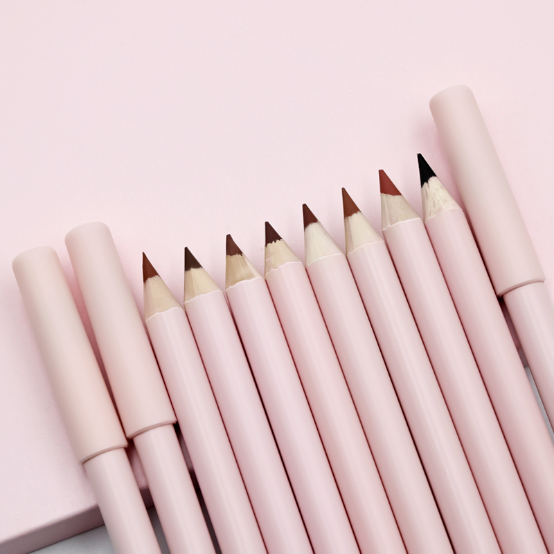 Wholesale Matte Lip Liner Private Label Waterproof Wood Pencil Nude Brown Long Lasting Pink Creamy Lip Liner