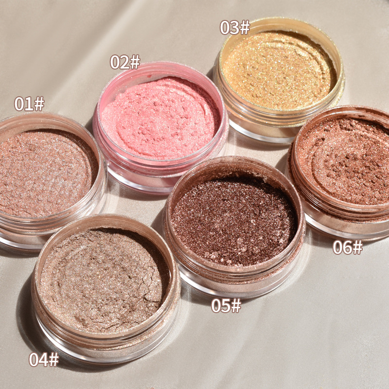 Shimmer Super Flash Long Lasting Oil Control Brighten Whitening Shiny Loose Highlighter Fine Powder Packaging Puff for All Types