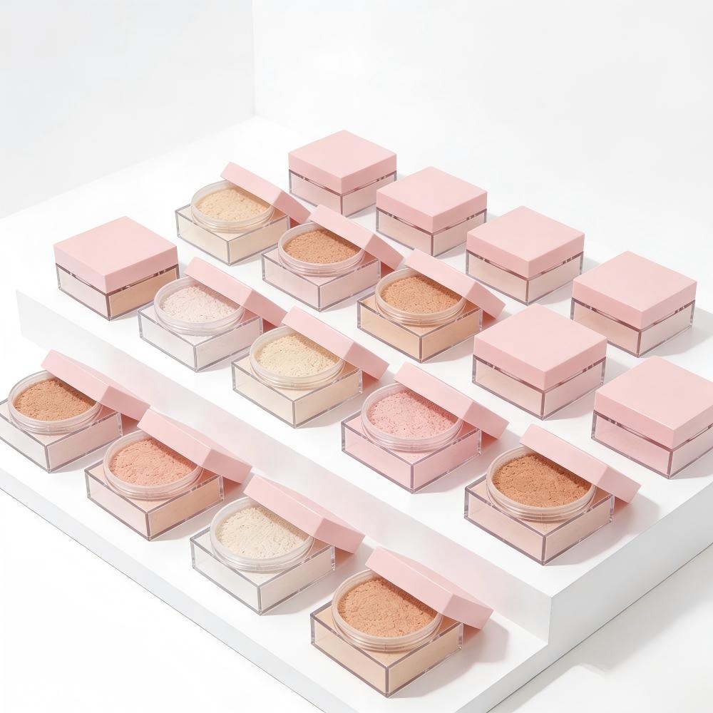 Make Your Own Mineral Powder Green Banana Powder Pink Makeup Setting Powder Private Label Face Translucent Loose Setting Powder