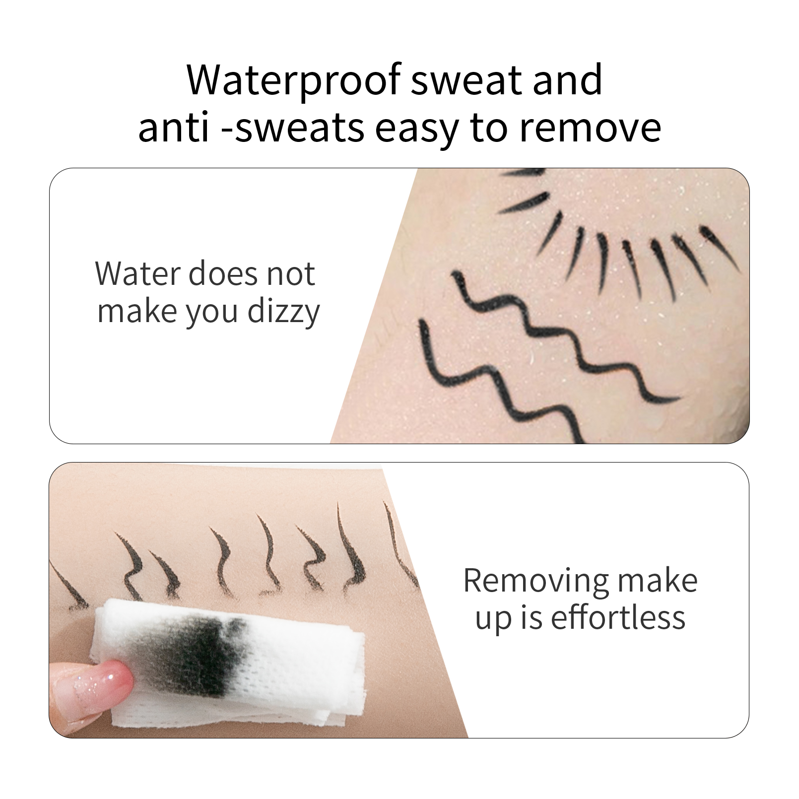 Black Mineral Liquid Eyeliner Pen Waterproof Quick Dry Natural Eye Liner Pencil Long-Lasting Makeup Cosmetic