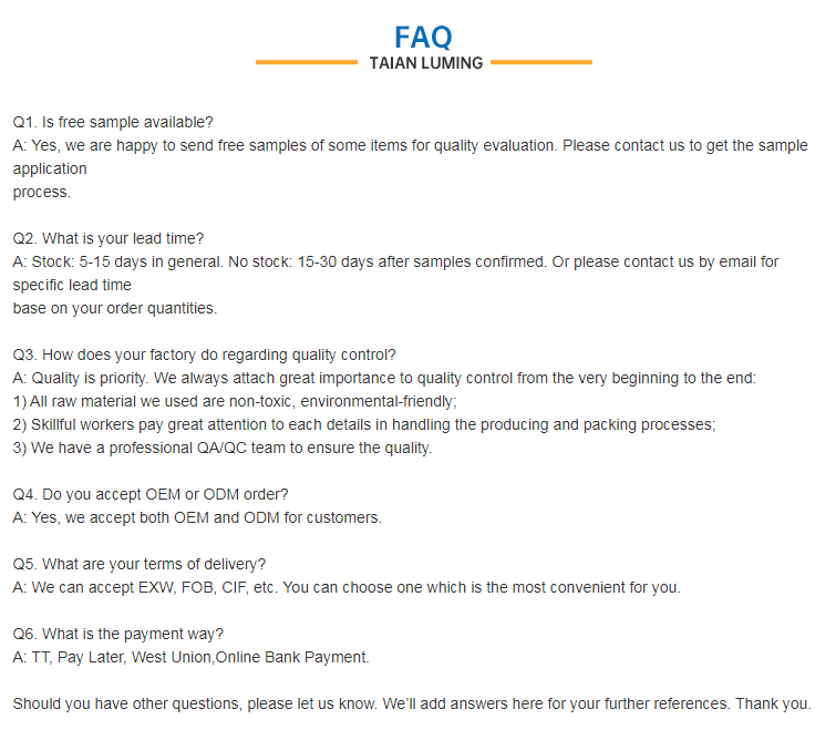 FAQ Guideline