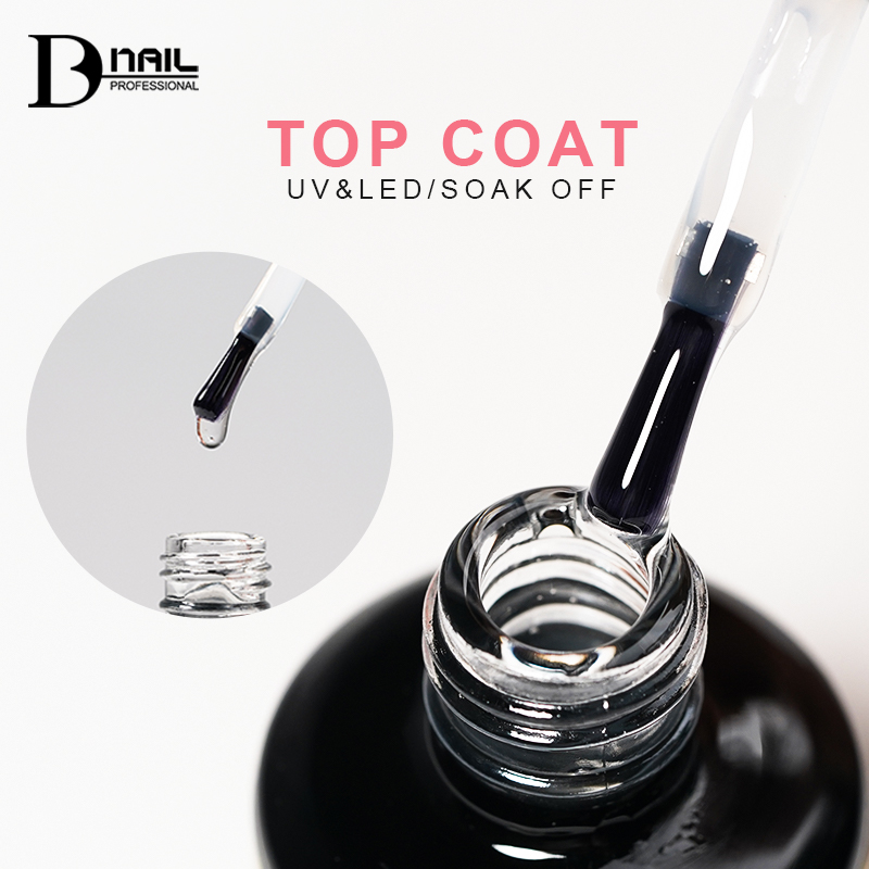 BD Top Coat Protect UV Anti Yellowing High Gloss &amp; Scratch-Resistant, Fast Curing Suitable for All Nail Scenarios