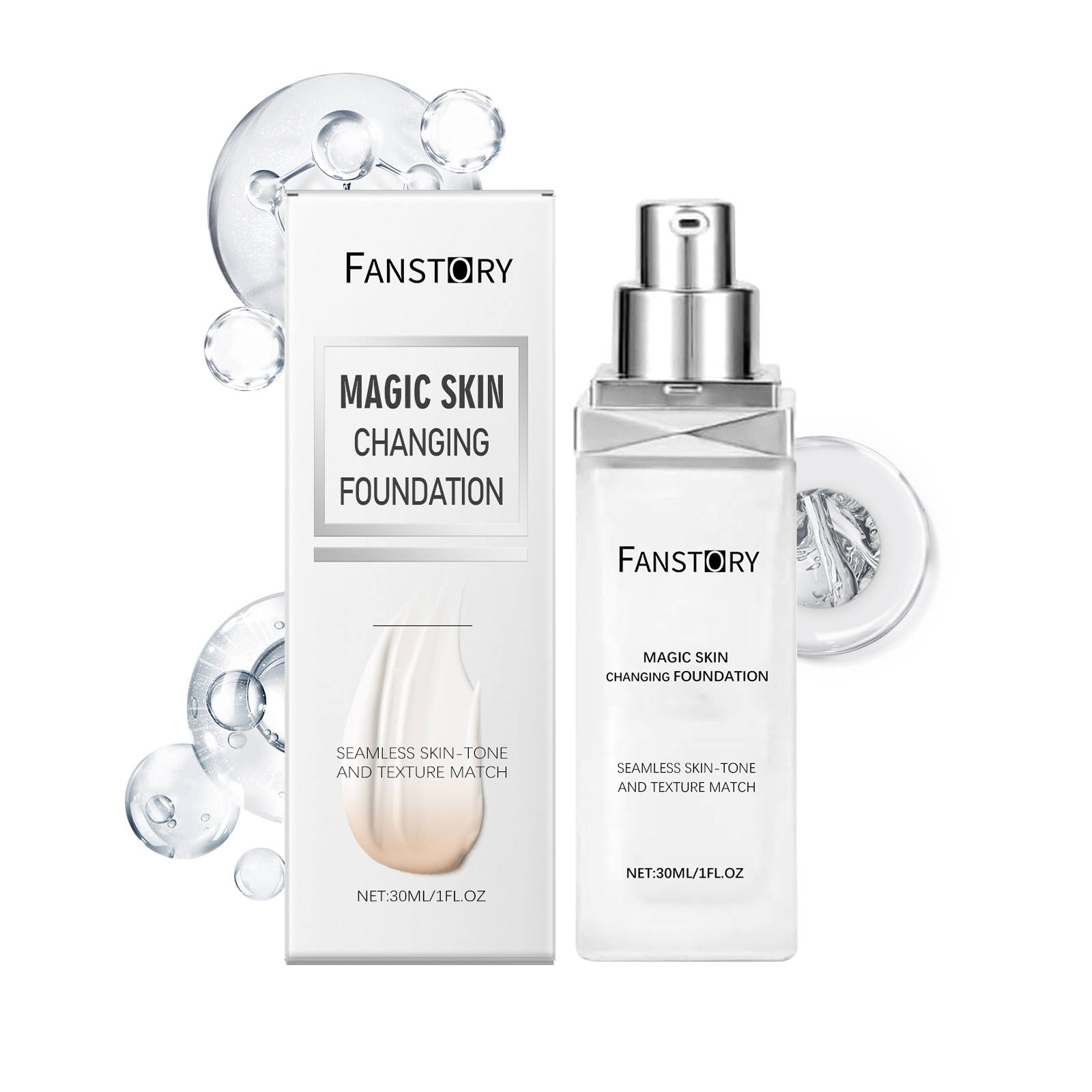 Private Brand Long-Lasting Non-Smudge Concealing Moisturizing Foundation