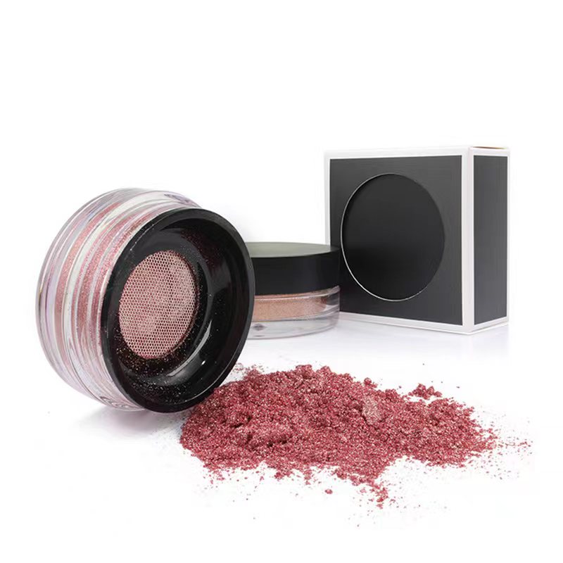 Private Label Face Makeup Loose Powder Wholesale Vegan Highlighter High Pigment Shiny Glitter Shimmer Setting Powder