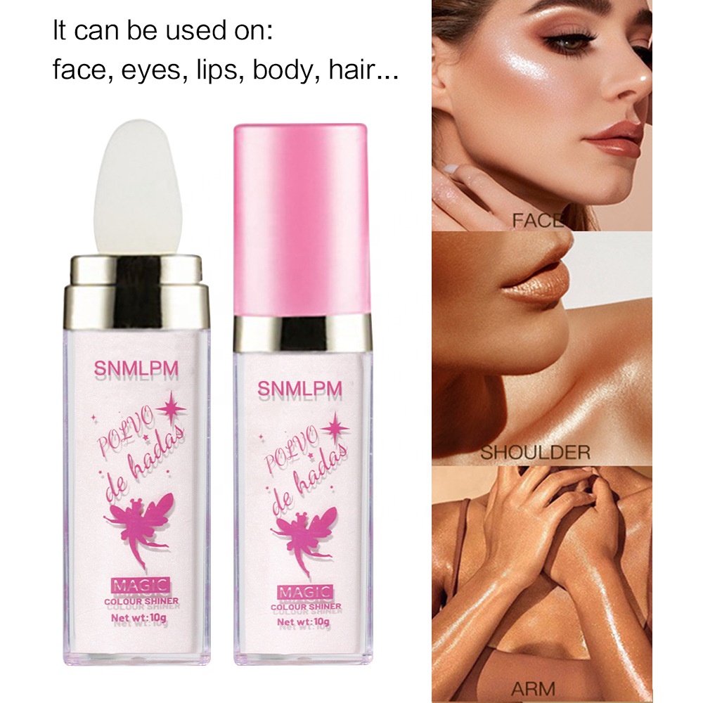 SNMLPM Wholesale Glitter Powder Highlighter Polvo De Hadas Fairy Dust Highlight Patting Powder for Face and Eye,Sparkling Body