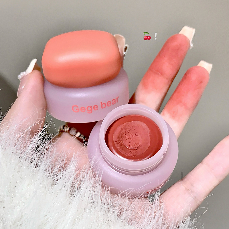2026 NEW GegeBear Dual Purpose Face Cream Powder Blusher Lip Mud Natural Durable Waterproof Cosmetic Facial Multi Purpose Makeup