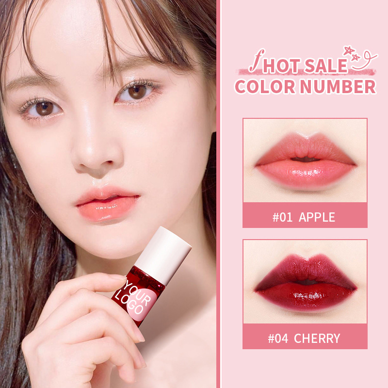 Private Label Lip Tint Makeup Cosmetics Natural Non-sticky Deeply Hydrating Smooth Plumped Lip Gloss