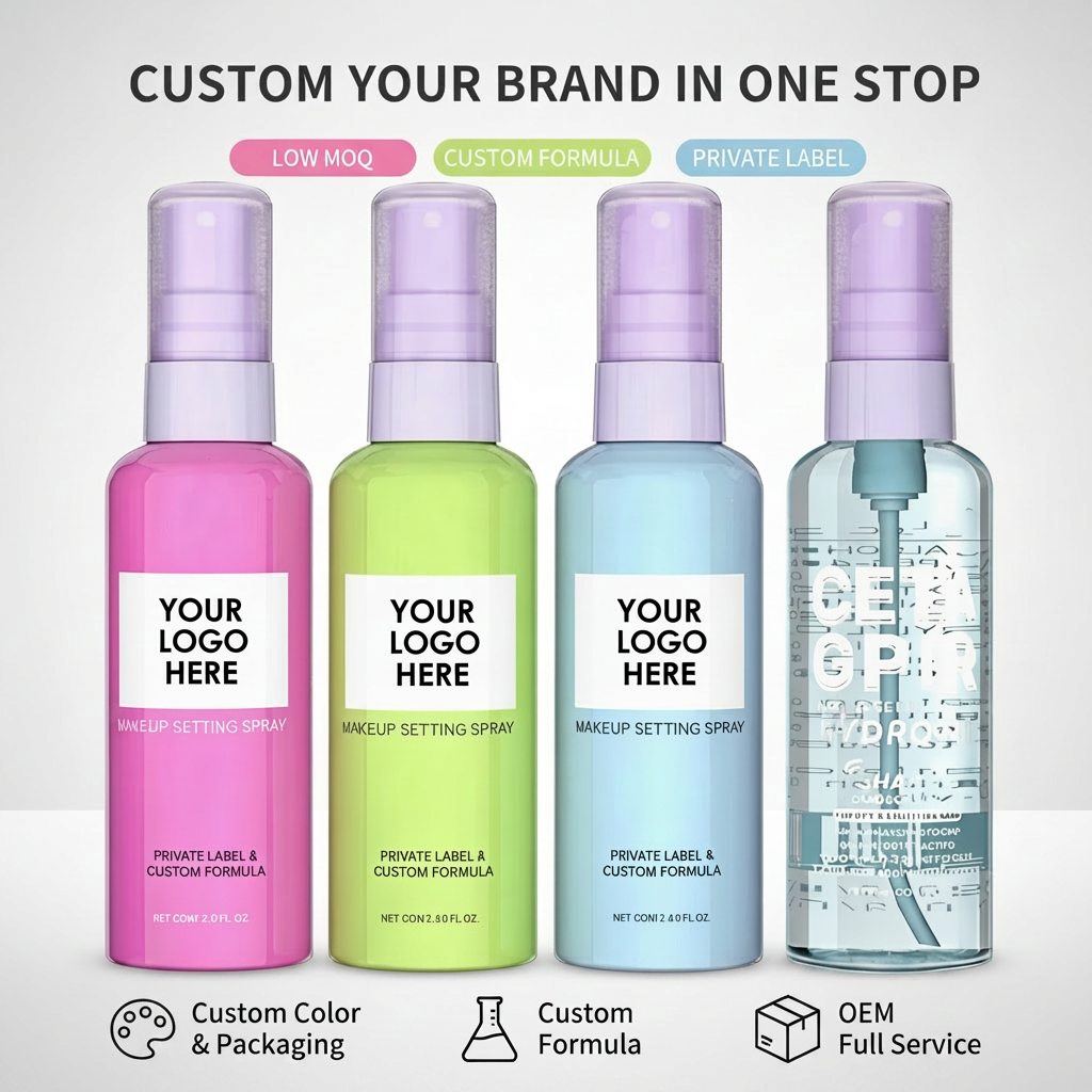 Setting Spray Makeup Private Label with Lightweight Hydration Long Lasting Makeup Setting Spray Waterproof 24 Hour Hold