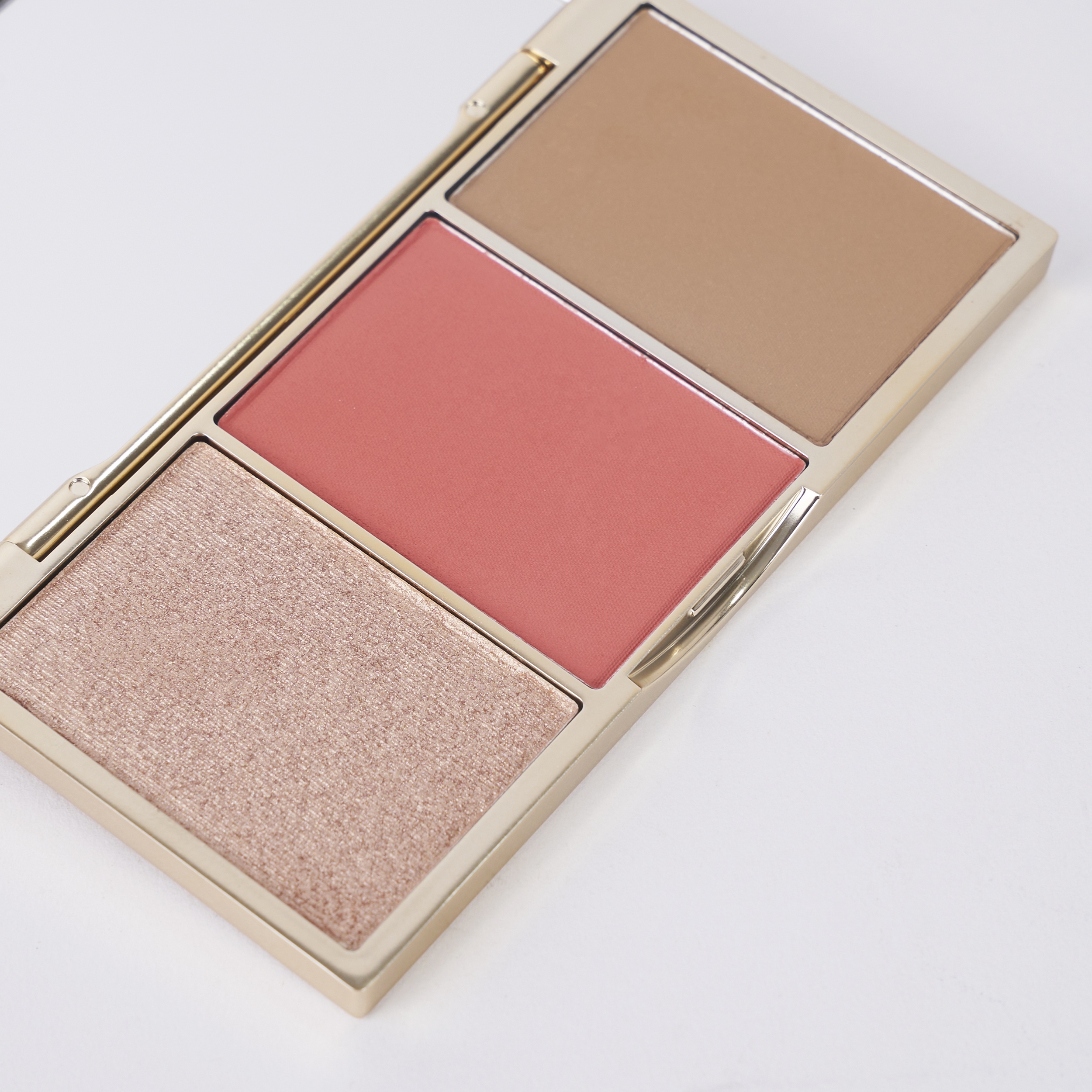 Custom Highlighter Makeup Pigment 3 Color Wholesale Pressed Powder Highlighter Palette Private Label Highlighter
