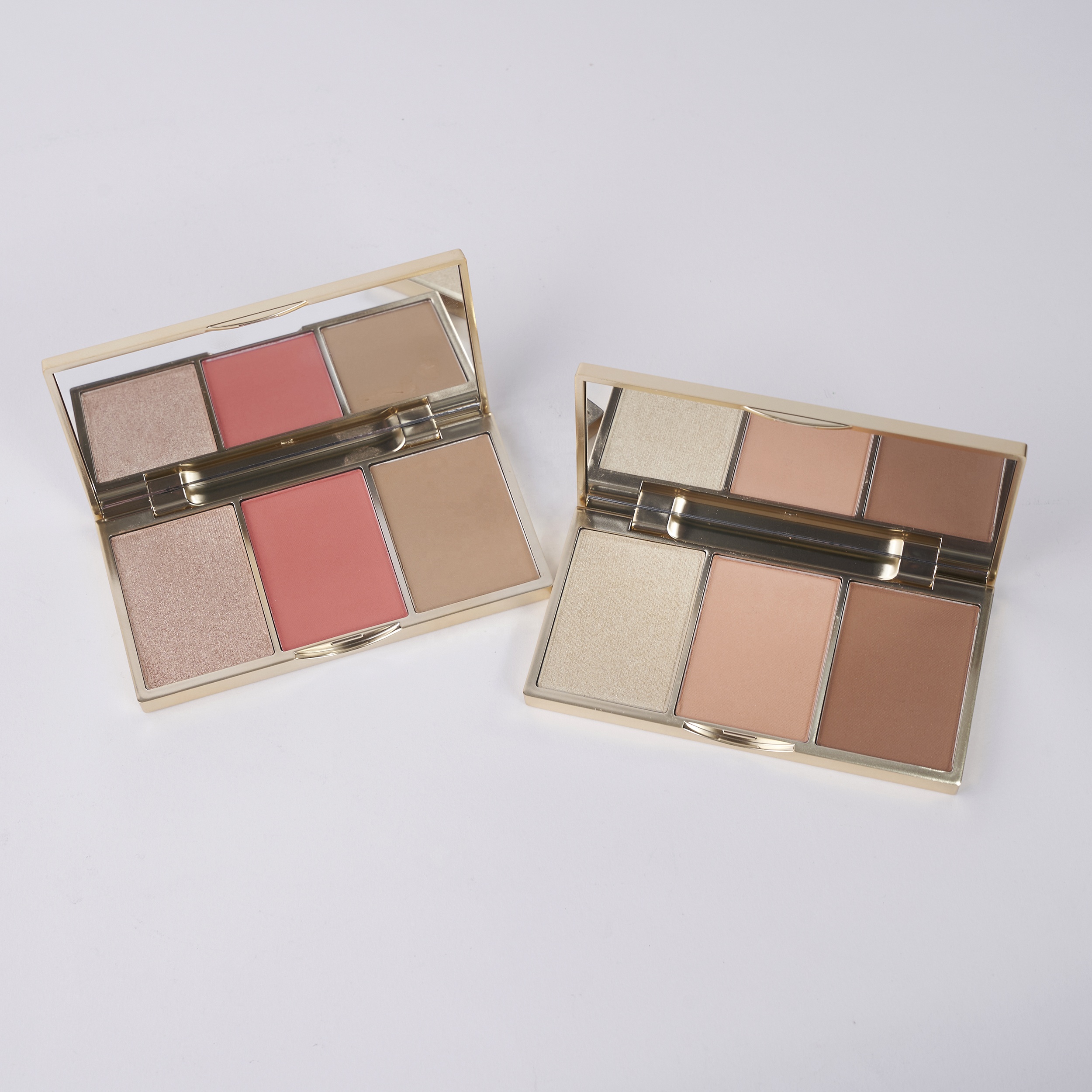 Custom Highlighter Makeup Pigment 3 Color Wholesale Pressed Powder Highlighter Palette Private Label Highlighter