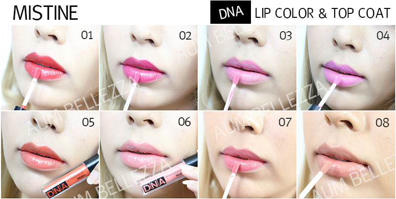 DNA Lipstick Liquid Chemical-Based Lip Color with Top Coat Mistine From Thailand