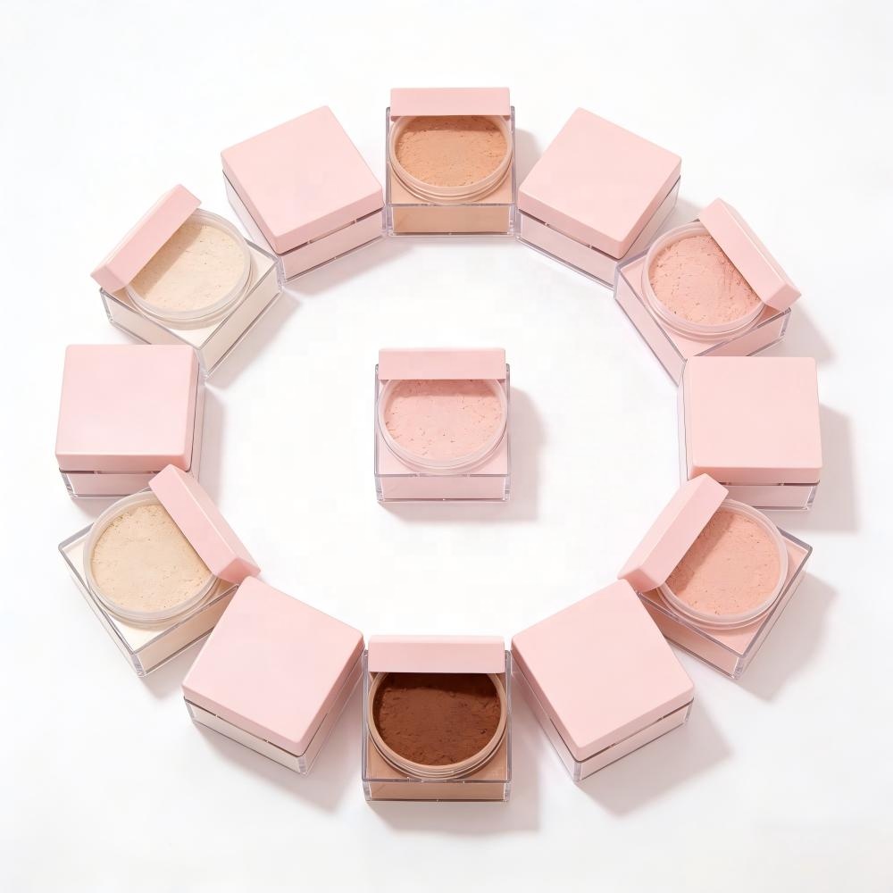 Make Your Own Mineral Powder Green Banana Powder Pink Makeup Setting Powder Private Label Face Translucent Loose Setting Powder