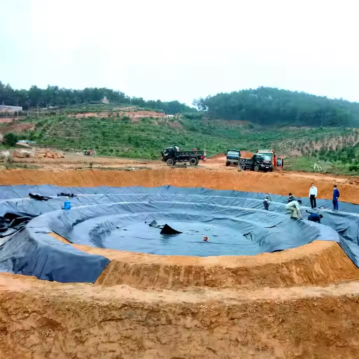 HDPE Geomembrane Liners for Spirulina Aqua Culture Ponds 0.5mm 1mm 2mm Geomembrane for Salt Field Dam Liner