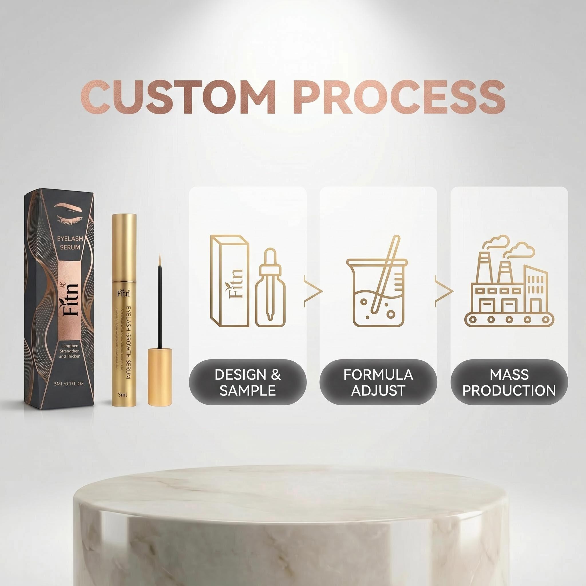 Eyelash Growth Serum Lash And Brow Enhancer Set Natural Vegan Private Label Custom Logo Longer Thicker Lashes Brow Growth Liquid