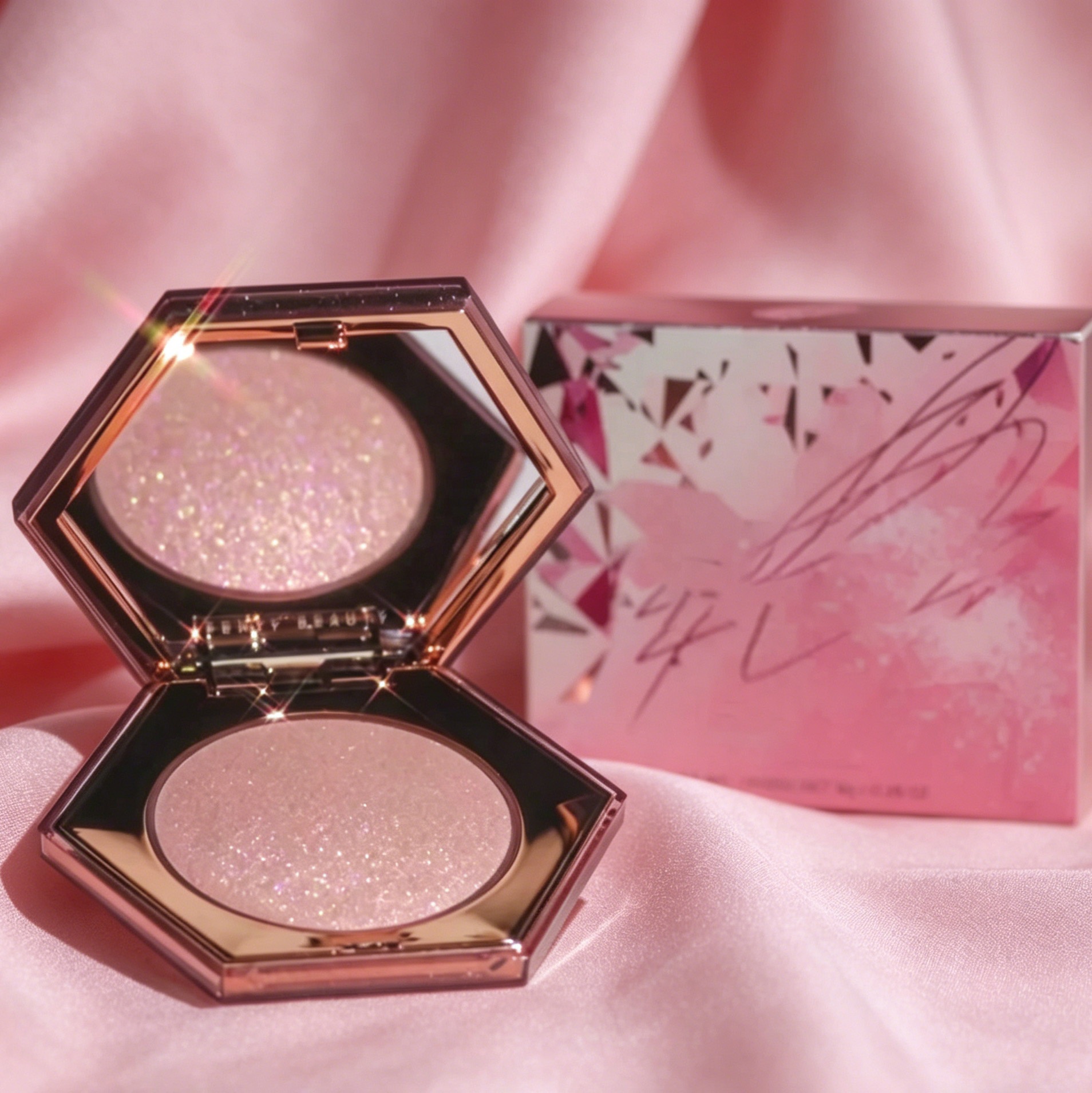 Wholesale Original Brand High Gloss Glitter Highlight Powder Rose Lavender pink Gold Face ContourBlush Highlighter Palette