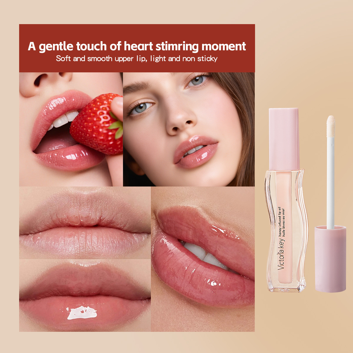Cross-border Best-selling Crystal Jelly Moisturizing Long-lasting Lip Oil Nourishing Repairing Reduces Lip Lines Water-gloss