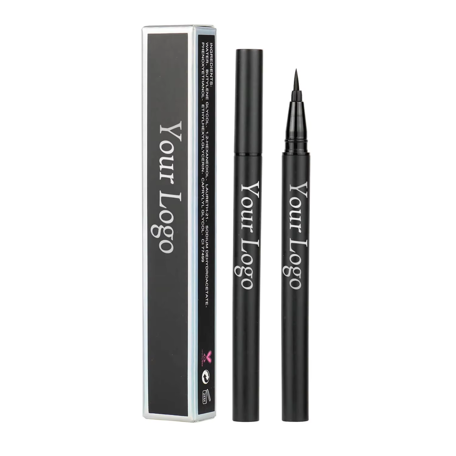 Private Label Waterproof Liquid Eyeliner Pen Custom Logo Long Lasting Quick Dry Mineral Formula Color Eyeliner